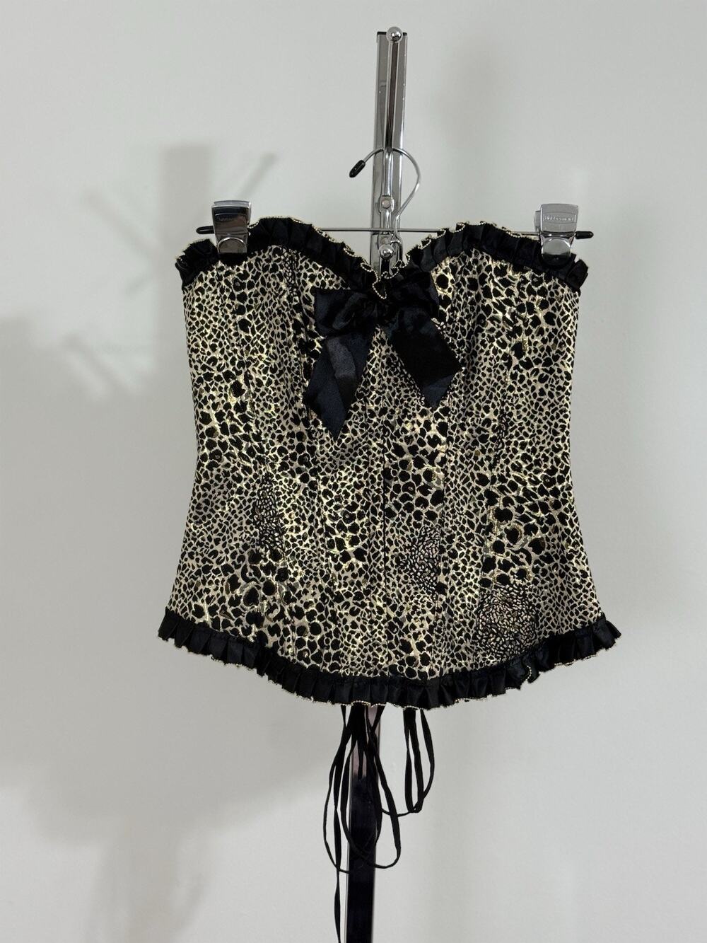 Women’s Animal Print Steampunk Corset Waist Training Burlesque Gothic Bustier M